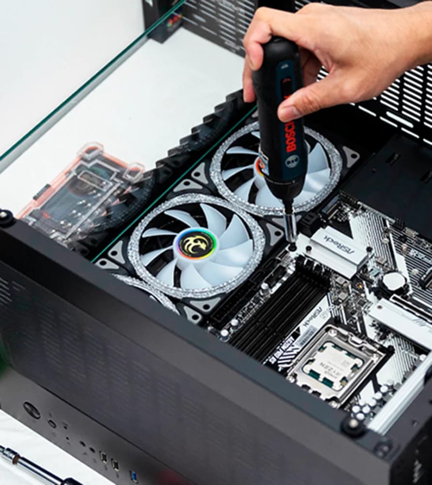 pc build close up